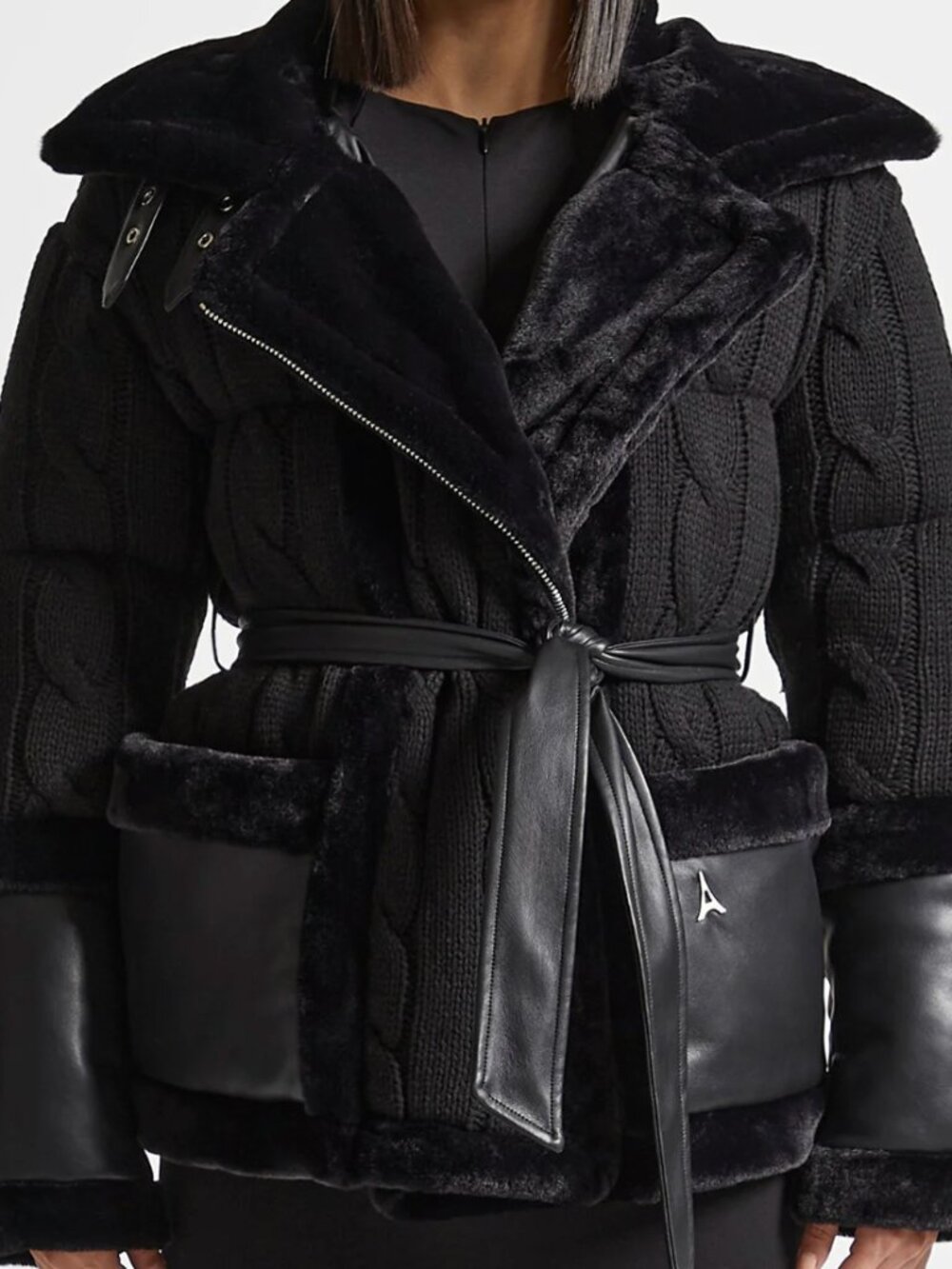 Maniere de Voir Black Puffer Coat